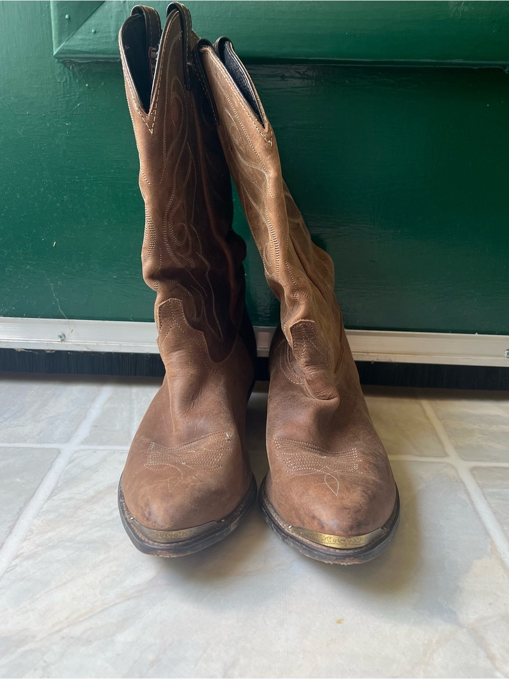 Santa Fe boot co. Black Boot Interior with Silver Stamped Size and Code